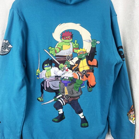 Teenage Mutant Ninja Turtles x Naruto Group Shot Hoodie BoxLunch women XL TMNJ - Picture 10 of 15